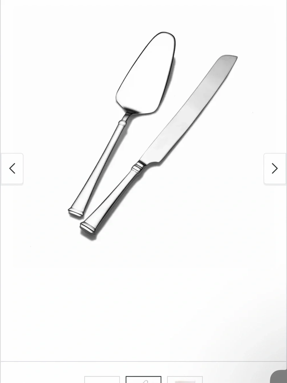 Mikasa Stanton Dessert Set in stainless stell cake servers